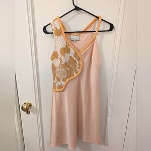 3.1 Phillip Lim Silk-blend Brocade Mini Dress Salmon Pink size 0